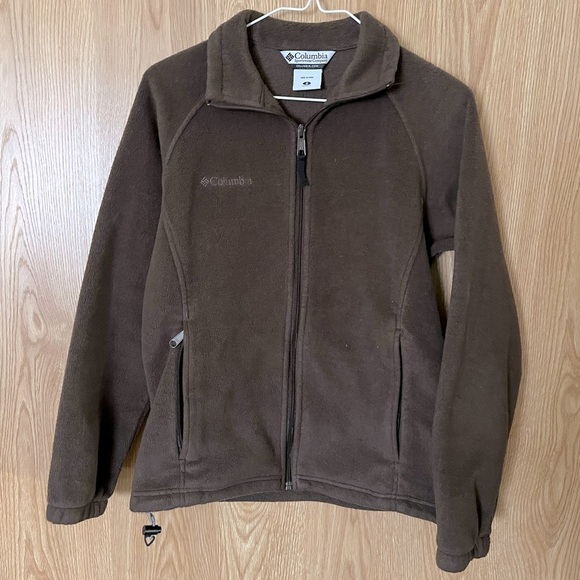 Columbia Dark Brown Thick Fleece Jacket - Picture 1 of 3